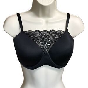 32DD Le Mystère Bra ~ Black ~ Adjustable Straps ~ Underwired